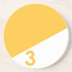 Nautical Sail Coaster - Yellow Number