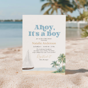 Nautical Sailboat Baby Shower Invitation