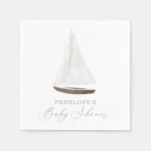 Nautical Sailboat Baby Shower Napkin