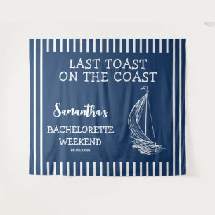Nautical Sailboat Bachelorette Party Last Toast Tapestry