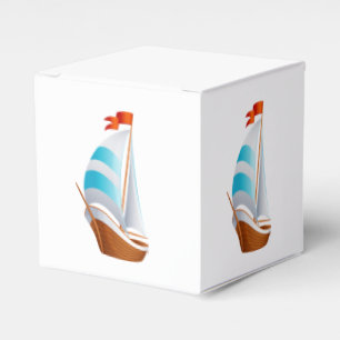 Nautical Sailboat  Blue Turquoise Gift / Favour Bo Box