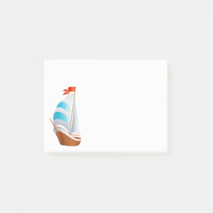 Nautical Sailboat Blue Turquoise - Ocean Sailor Post-it Notes
