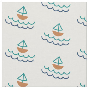 Nautical Sailboat Fabric