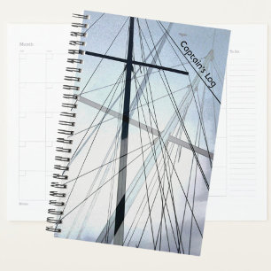 Nautical Sailboat Masts Captain's Log Planner