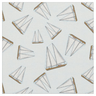Nautical Sailboat Sailing Adventure Light Blue Fabric