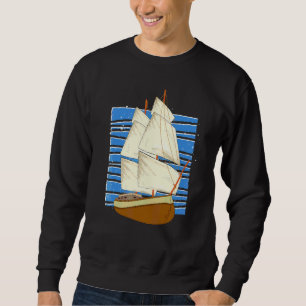 Nautical Sailboat Sailor Captain Ship Sail Boat Sa Sweatshirt