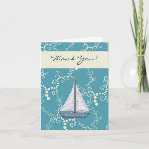 Nautical Sailboat Thank You Cards