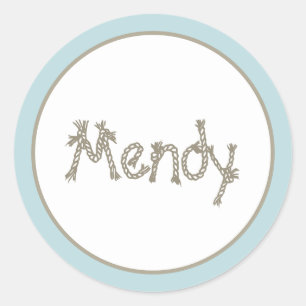 Nautical sailboat upsherin  classic round sticker