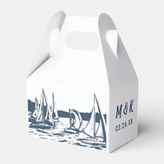 Nautical Sailboat Wedding Favour Box