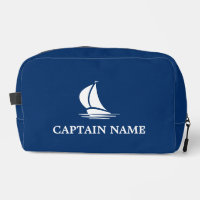 Nautical sailing boat navy blue toiletry bag kit
