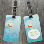 Nautical Sailing Quote Boat Art Custom Name Luggage Tag<br><div class="desc">To unpathed waters,  undreamed shores. A Shakespeare quote to inspire you on your travels. A sailing ship sits on top of an ocean wave below a sky of stars.  Perfect for sailors,  travellers and adventurers everywhere.  Change the details on the back to customise.  Original art by Nic Squirrell.</div>