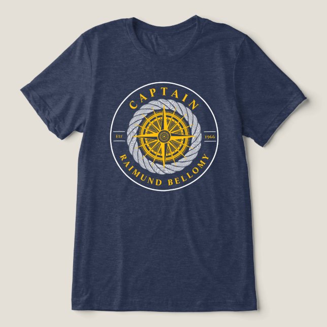 Nautical Sailing Tri-Blend Shirt (Design Front)