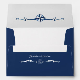 Nautical Sailing Yacht Wedding Invitation Envelope