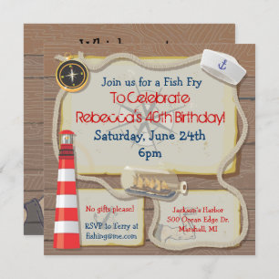 Nautical Sailor Party Invitation