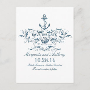 nautical save the date postcards