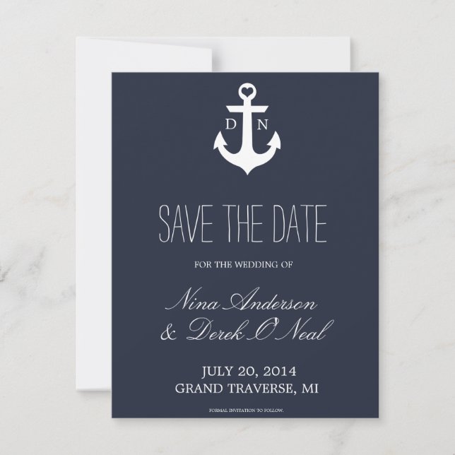 Nautical Save The Date | Wedding (Front)