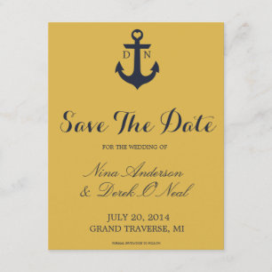 Nautical Save The Date   Wedding