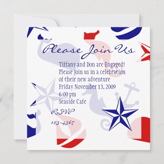 Nautical Scatter Invitation (Front)