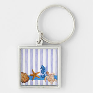 Nautical Sea Creatures Key Ring