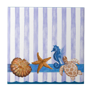 Nautical Sea Creatures Tile
