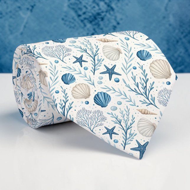 Nautical Sea Life Custom Necktie (Creator Uploaded)