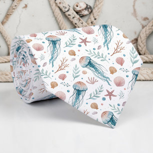 Nautical Sea Life Custom Necktie