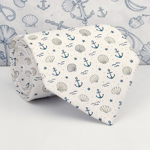 Nautical Sea Life Custom Necktie