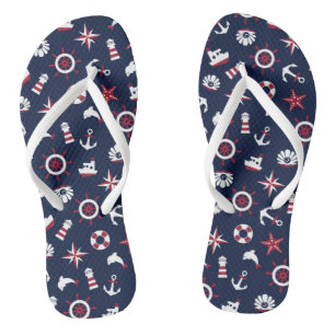 Nautical Sea Pattern Jandals
