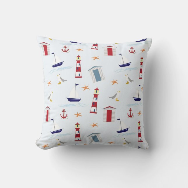 Nautical Sea Themed  Cushion (Front)
