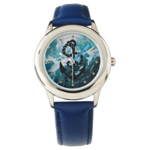 NAUTICAL / SEA WAVES ,ANCHOR AND ROPE WATCH