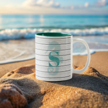 Nautical Seahorse Beach House Coastal Coffee Mug