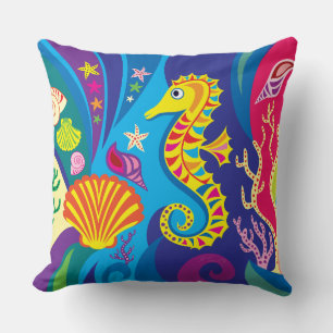 Nautical Seahorse Cushion