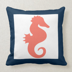 Nautical Seahorse Pillow