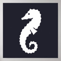 nautical SEAHORSE silhouette