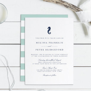 Nautical Seahorse Wedding Invitation