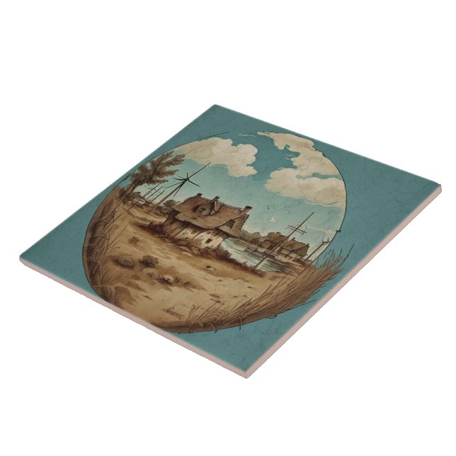 Nautical Seascapes Oil Painting No9 Tile (Side)
