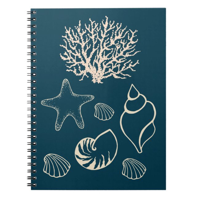 Nautical Seashell Notebook (Front)
