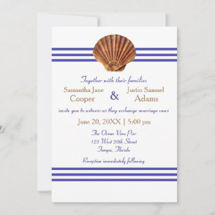 Nautical Seashell - Wedding Invitation