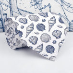 Nautical Seashells Custom Necktie<br><div class="desc">This custom necktie features a beautiful nautical design with seashells, perfect for adding a touch of the ocean to any outfit. Whether you're heading to a seaside vacation, a special event, or just want to express your love for the sea, this tie is a stylish and unique choice. Made with...</div>