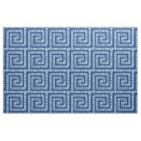 Nautical Seashells Greek Key Dark Blue Beach House