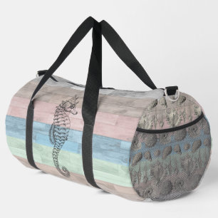 Nautical Seashells Large Duffel Bag