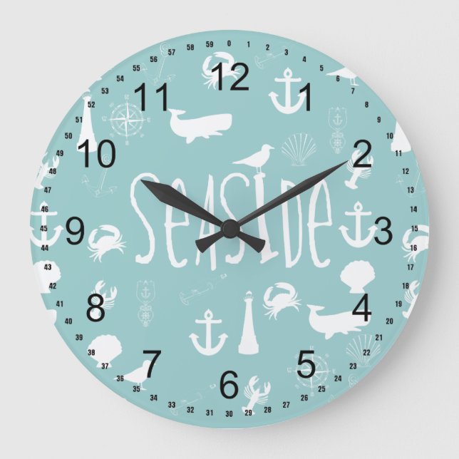Nautical Seaside Large Clock (Front)