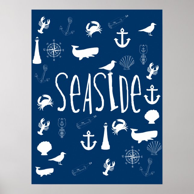Nautical Seaside Poster (Front)