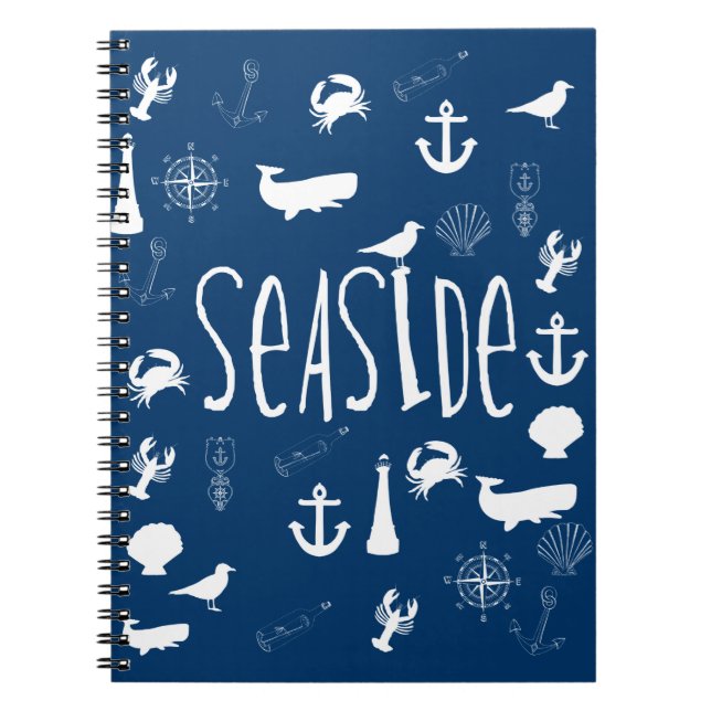 Nautical Seaside Spiral Notebook (Front)