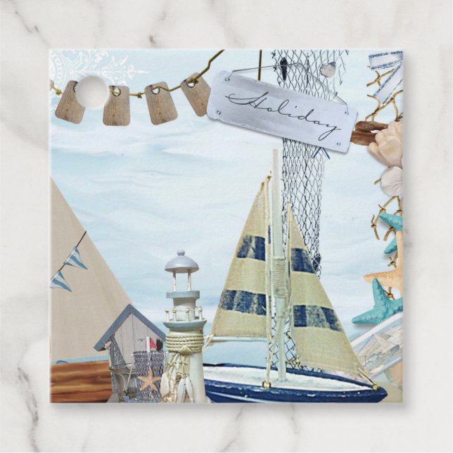 Nautical Series Design 4 Favour Tags (Front)