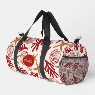 Nautical Shell Print Gym & Travel Bag
