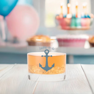 Nautical Ship Anchor Custom Message Whiskey Glass