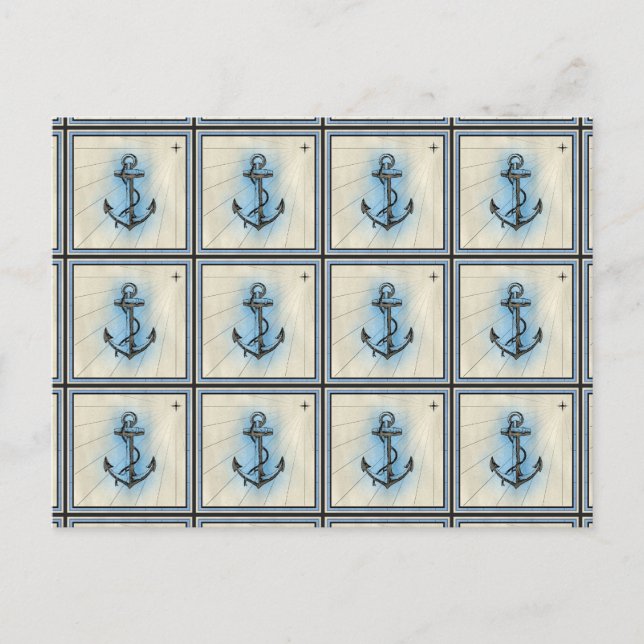 nautical ship anchor postcard (Front)