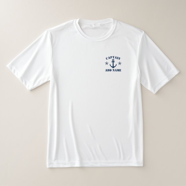 Nautical ship anchor t shirt for boat captain (Laydown)