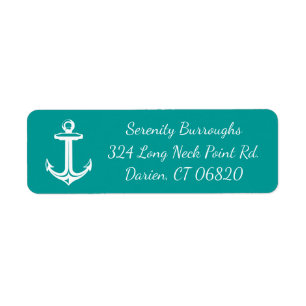 Nautical Ship Anchor Teal Turquoise Beach Ocean